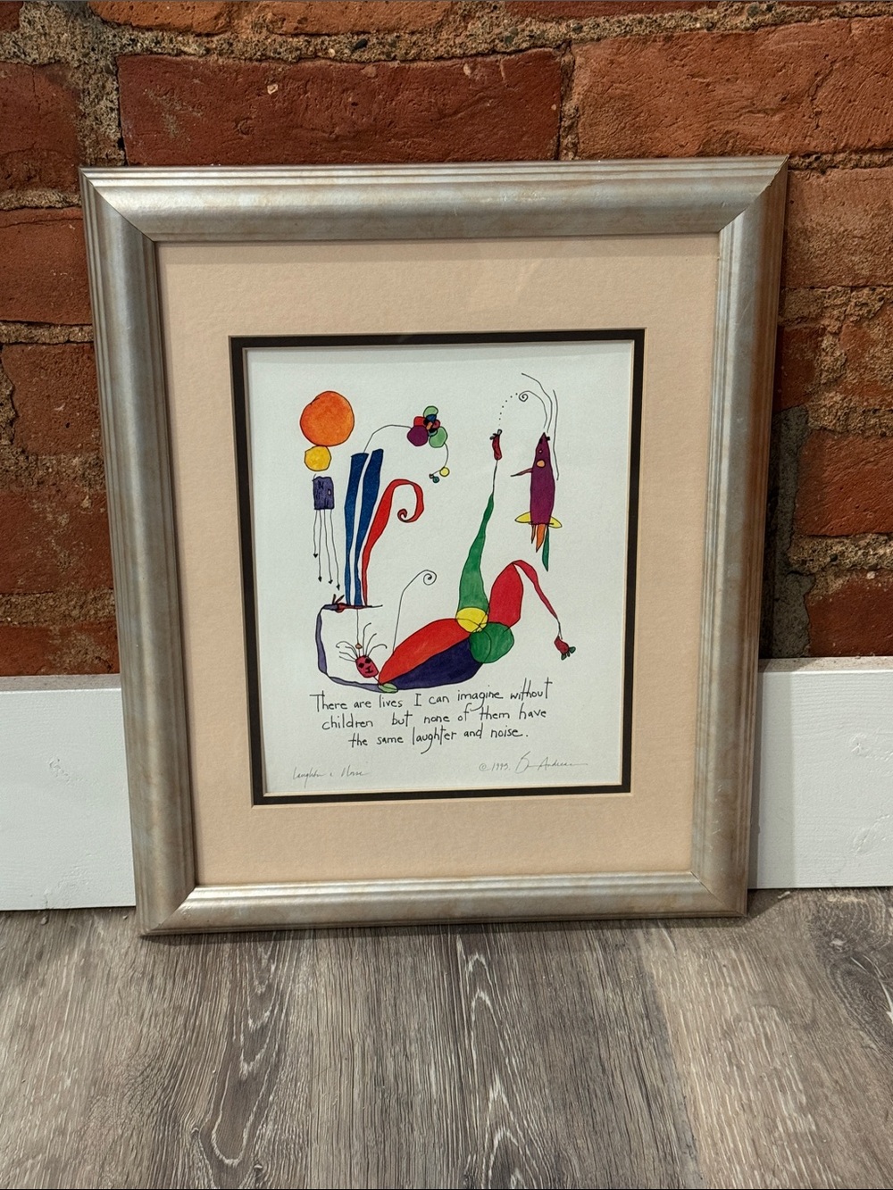Brian Andreas Framed Reproduction Print Wall Art Laughter & Noise Story People